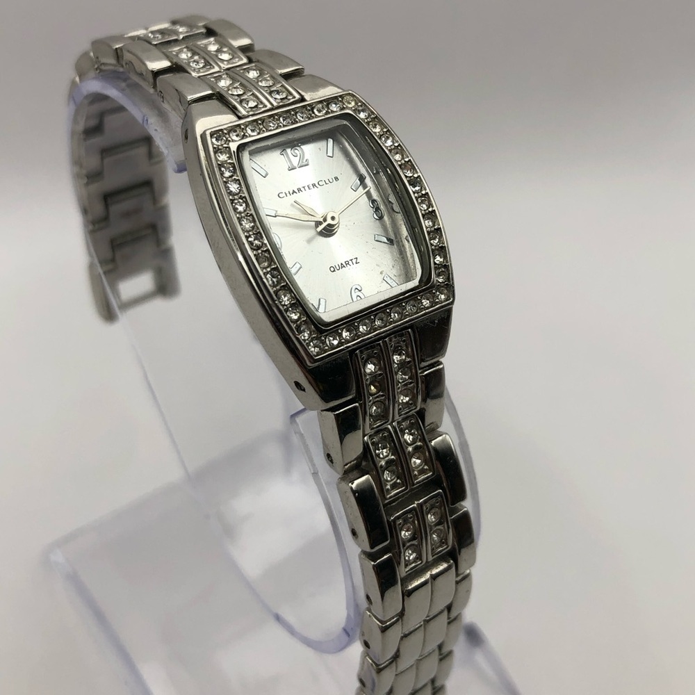 Charter Club Women’s Watch Silver With Diamond Accents (New Battery) Beautiful
